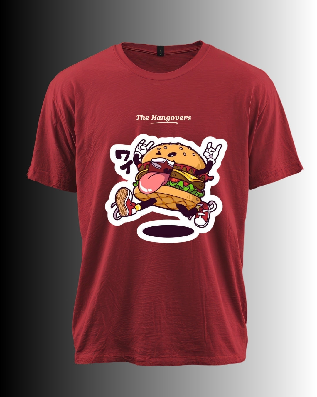 The Hangovers Maroon Burger T-Shirt